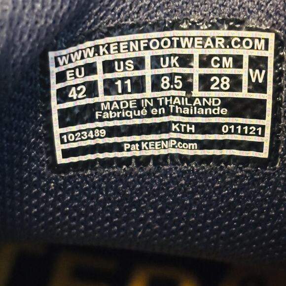 Keen Shoes Womens 11 Blue Gray Mesh Low Top Waterproof Trail Hiking Sneakers - Picture 10 of 11